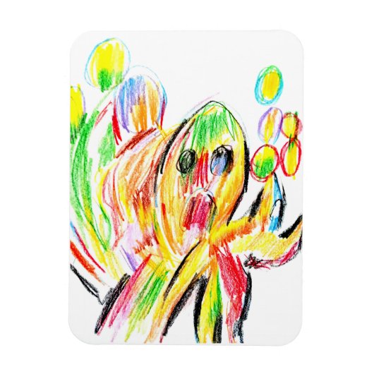 Kleurrijke octopus magneet (Verticaal)