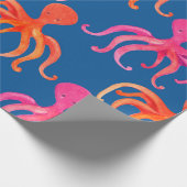 Kleurrijke octopus naadloos patroon cadeaupapier (Hoek)