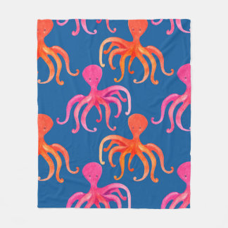 Kleurrijke octopus naadloos patroon fleece deken