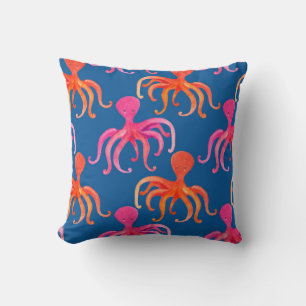 Kleurrijke octopus naadloos patroon kussen