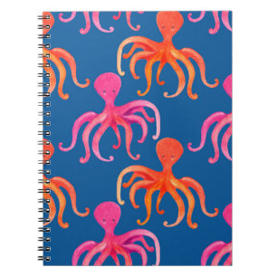 Kleurrijke octopus naadloos patroon notitieboek