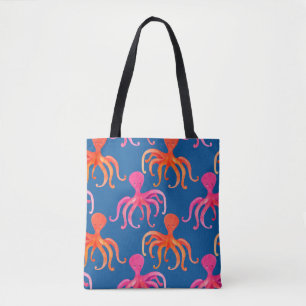 Kleurrijke octopus naadloos patroon tote bag