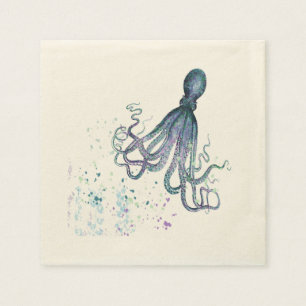 Kleurrijke octopus Ocean Animal Nautical Art Servet