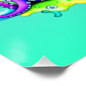 Kleurrijke Octopus Spelen Gitaar Perfect Poster (Hoek)