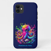 Kleurrijke Octopus Splash Case-Mate iPhone Case (Achterkant)