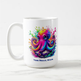 Kleurrijke Octopus Splash Koffiemok