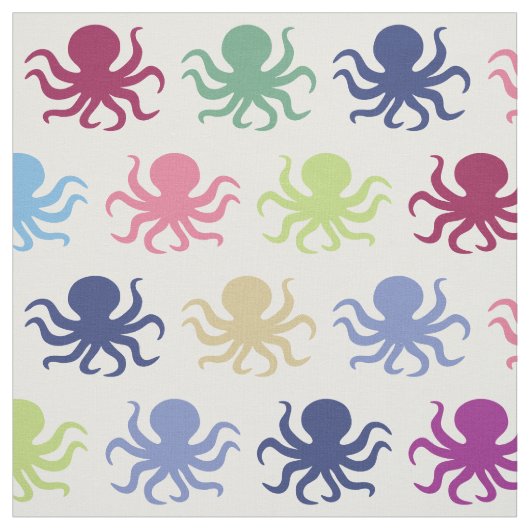 Kleurrijke octopus stof (Swatch)