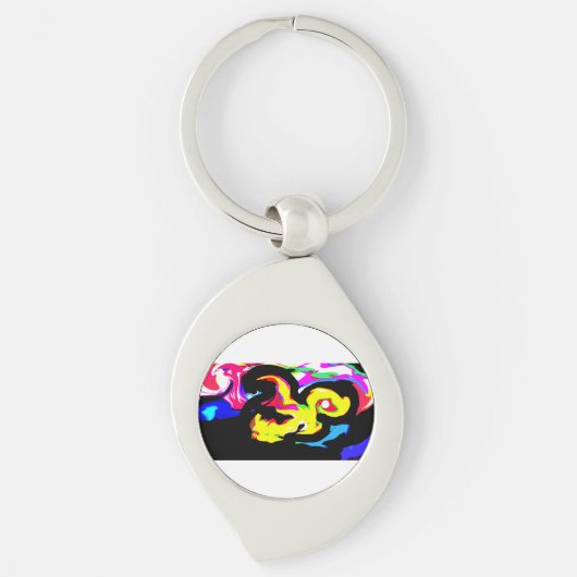 Kleurrijke octopusgolf sleutelhanger (Voorkant)