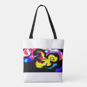 Kleurrijke octopusgolf tote bag (Achterkant)