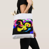 Kleurrijke octopusgolf tote bag (Dichtbij)