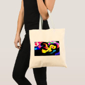 Kleurrijke octopusgolf tote bag (Voorkant (product))