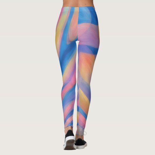 Kleurrijke oefening joggen Leggings (Achterkant)