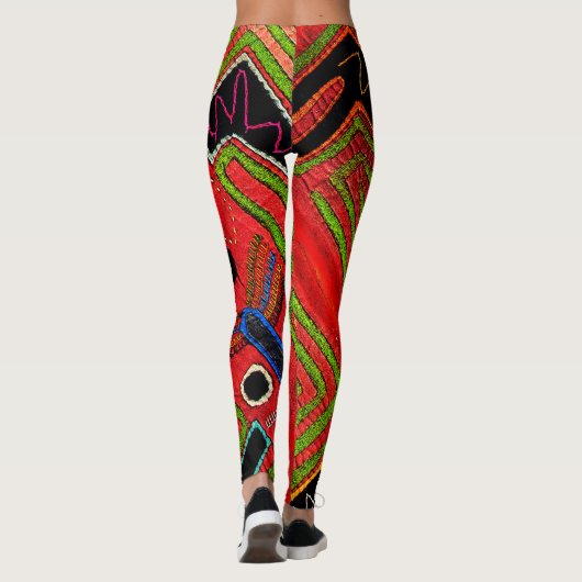 Kleurrijke Oefening Workout Leggings (Achterkant)