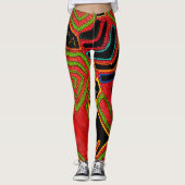 Kleurrijke Oefening Workout Leggings (Voorkant)