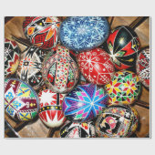 Kleurrijke Oekraïense paaseieren Cadeaupapier (Vlak)