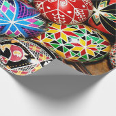 Kleurrijke Oekraïense paaseieren Cadeaupapier (Hoek)