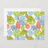 Kleurrijke Oerwoud Elephants Briefkaart (Voorkant / Achterkant)