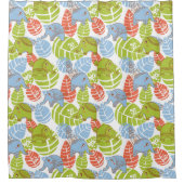 Kleurrijke Oerwoud Elephants Douchegordijn (Voorkant)