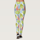 Kleurrijke Oerwoud Elephants Leggings (Achterkant)