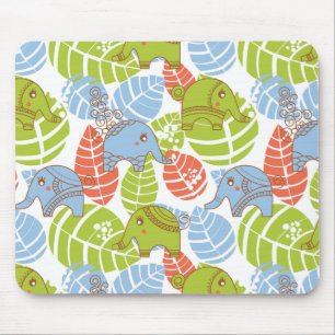 Kleurrijke Oerwoud Elephants Muismat