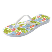 Kleurrijke Oerwoud Elephants Teenslippers (Schuin)