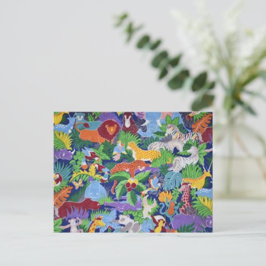 Kleurrijke Oerwouden Briefkaart (Staand voorkant)