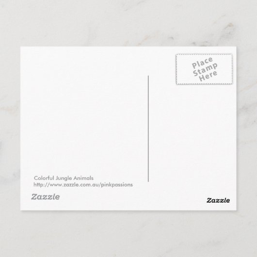 Kleurrijke Oerwouden Briefkaart (Achterkant)