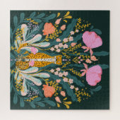 Kleurrijke oerwouden tuin met cheetah legpuzzel (Horizontaal)