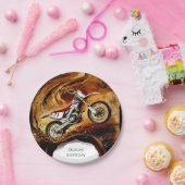 Kleurrijke Off Road Kinderen Motorcycle Birthday Papieren Bordje (Feest)