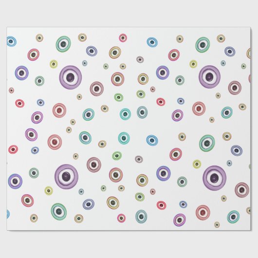 kleurrijke ogen cadeaupapier (Vlak)