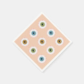 Kleurrijke Ogen Halloween Oogbollen Bloeddoorlopen Servet (Hoek)