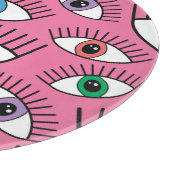 Kleurrijke ogen: magische mystieke achtergrond snijplank (Hoek)