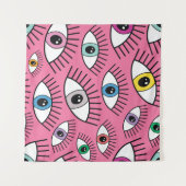 Kleurrijke ogen: magische mystieke achtergrond wandkleed (Voorkant (horizontaal))