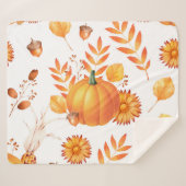 Kleurrijke oktober pompoenen herfstpatroon sherpa deken (Voorkant (horizontaal))