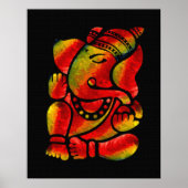 Kleurrijke olie van het Ganesha Canvas Poster (Voorkant)