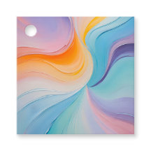 Kleurrijke olieverf Art Gift Labels