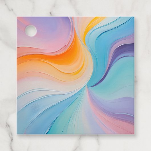 Kleurrijke olieverf Art Gift Labels (Voorkant)