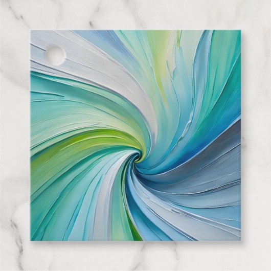 Kleurrijke olieverf Art Gift Labels (Voorkant)