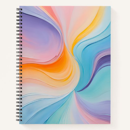 Kleurrijke olieverf Art Spiral Notitieboek (Voorkant)