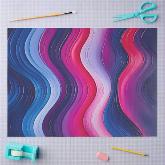 Kleurrijke olieverf Art Tissue Paper Tissuepapier (Craft)