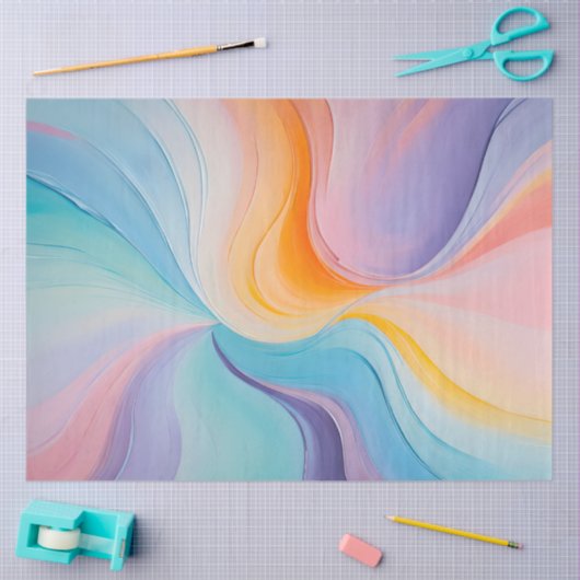 Kleurrijke olieverf Art Tissue Paper Tissuepapier (Craft)