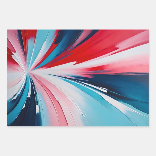 Kleurrijke olieverf Art Wrapping Paper Sheets (Voorkant 3)