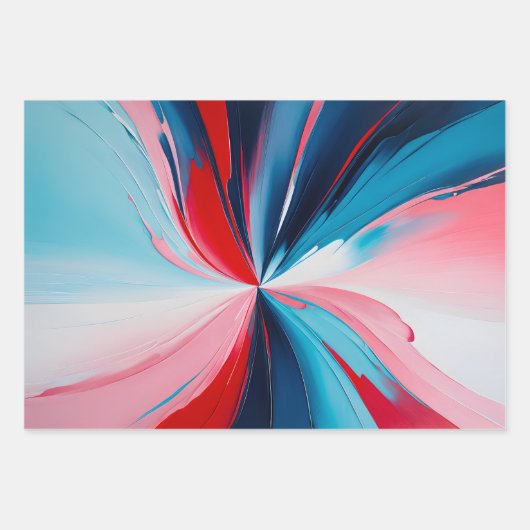 Kleurrijke olieverf Art Wrapping Paper Sheets (Voorkant 2)