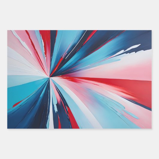 Kleurrijke olieverf Art Wrapping Paper Sheets (Voorkant)