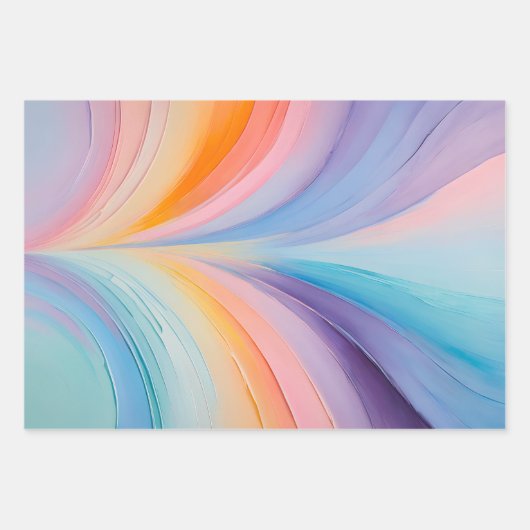Kleurrijke olieverf Art Wrapping Paper Sheets (Voorkant 3)