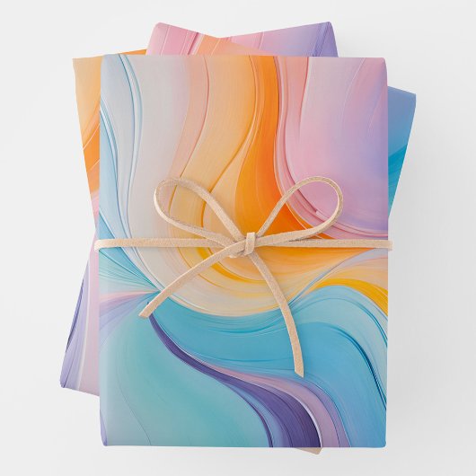 Kleurrijke olieverf Art Wrapping Paper Sheets