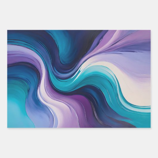 Kleurrijke olieverf Art Wrapping Paper Sheets (Voorkant 2)