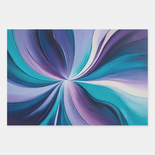 Kleurrijke olieverf Art Wrapping Paper Sheets (Voorkant)