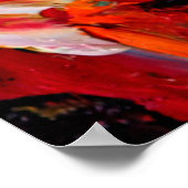 Kleurrijke olieverfpenseelstreek abstracte achterg poster (Hoek)