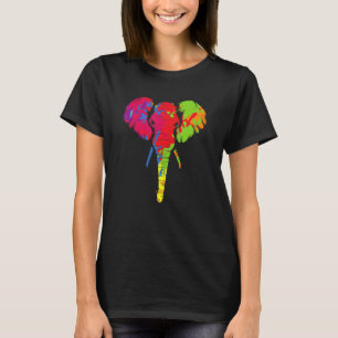 Kleurrijke Olifant Autisme Bewustzijn Wildernis Af T-shirt